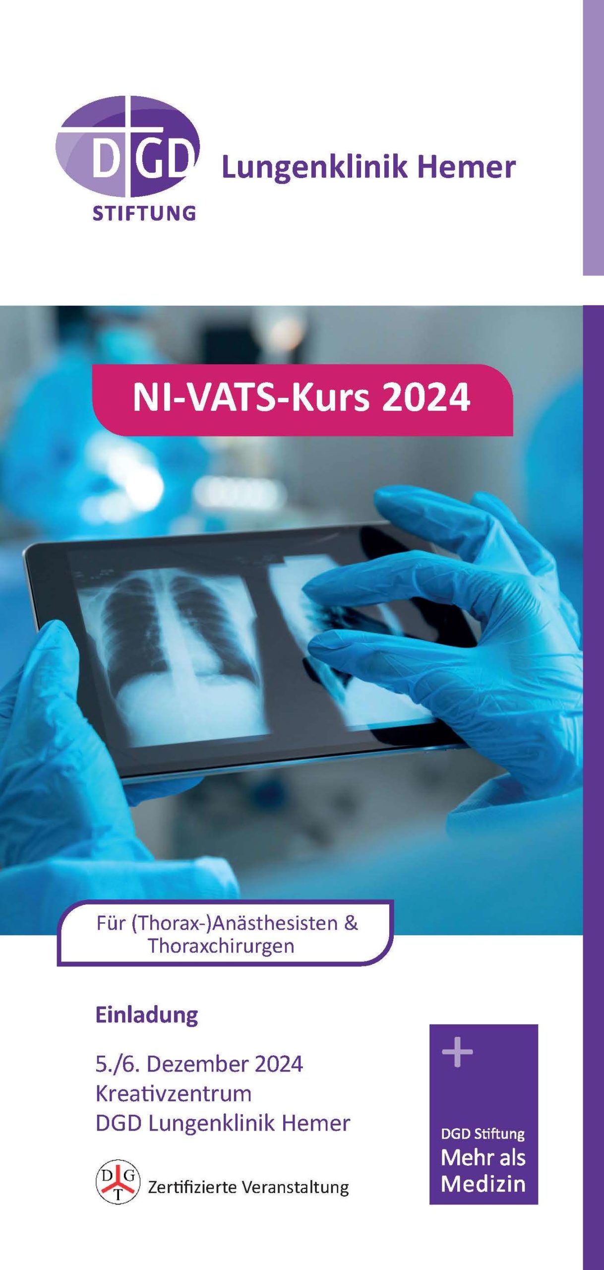 SAVE THE DATE: NI-VATS-Kurs am 5./6. Dezember 2024